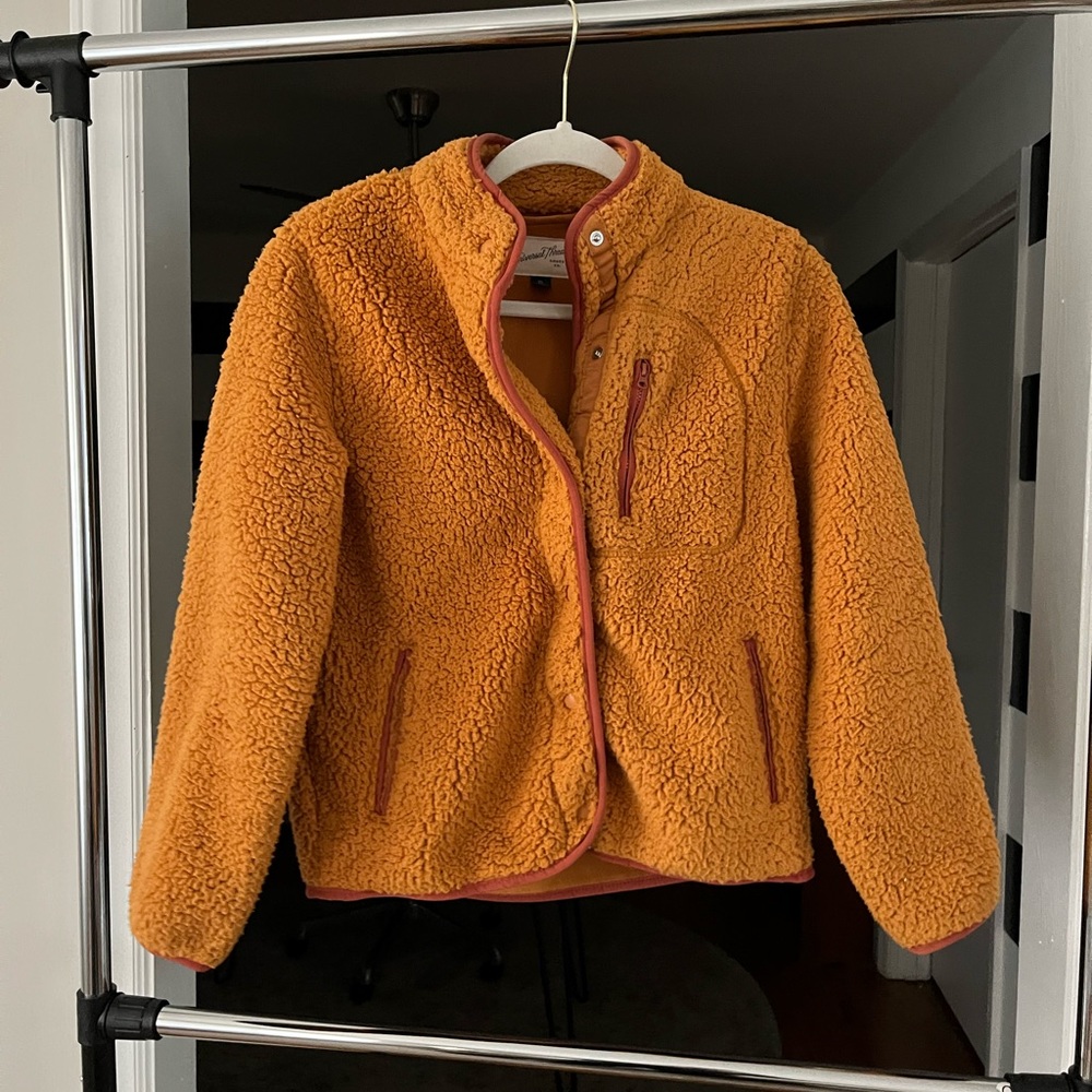 Orange fuzzy coat